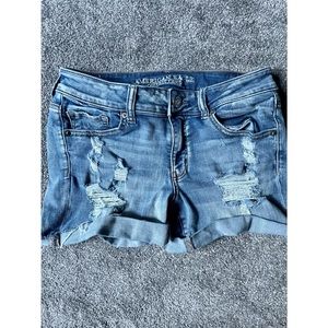 American Eagle Distressed Jean Shorts